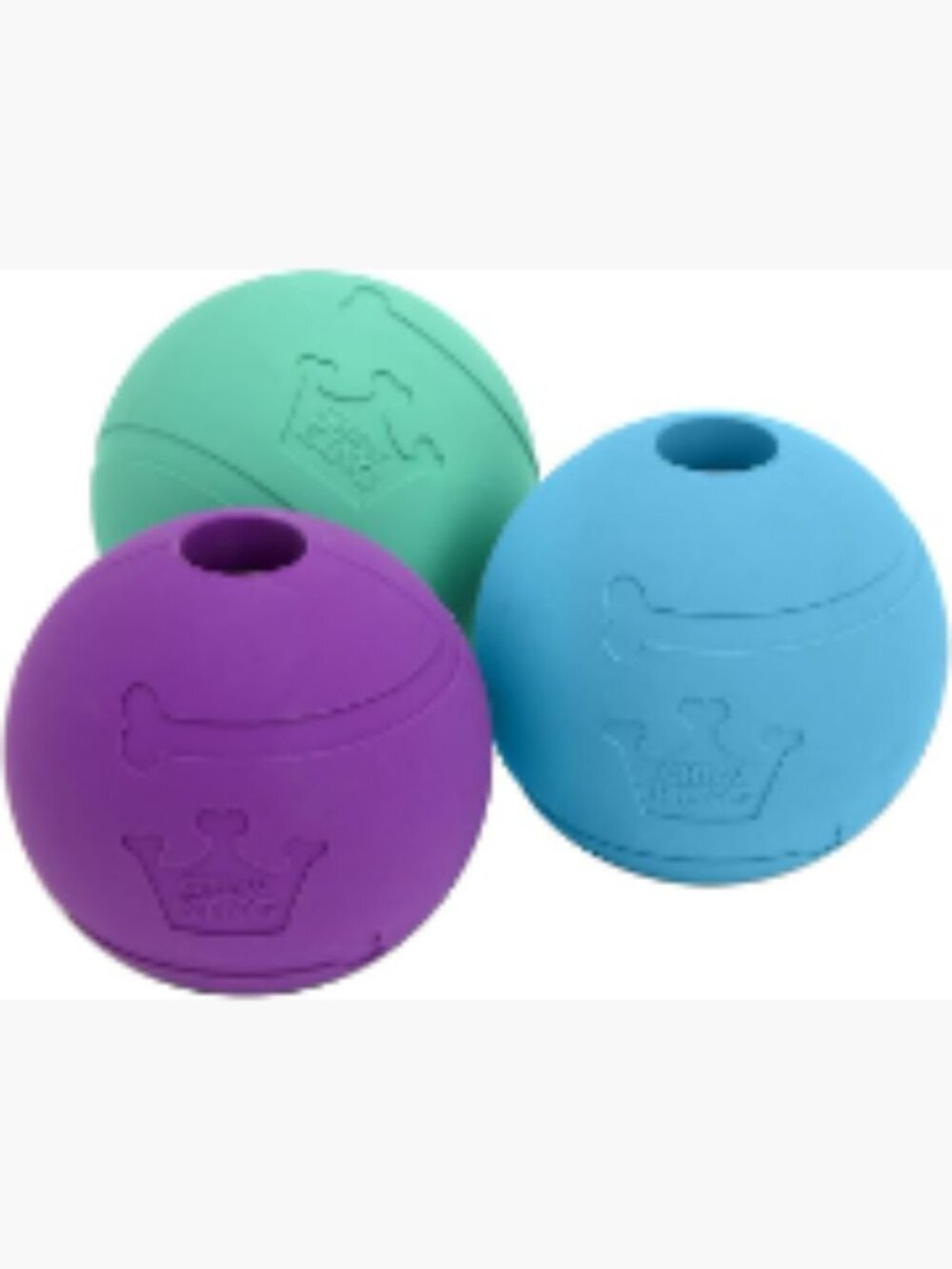 Natural Rubber Fetch Balls for Dogs - 3 Pack Large 3 Inch